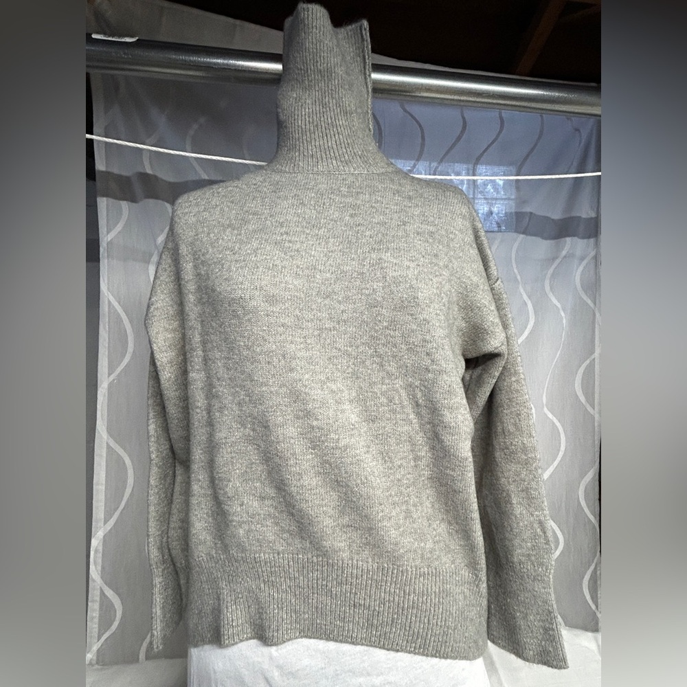 Gray Turtleneck Sweater